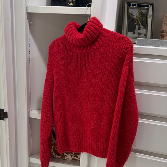 Re/Done Sweaters - Re/Done Red alpaca Turtleneck Sweater